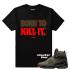 Match Jordan 8 Take Flight Born to Kill it Black T-shirt