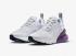Nike Air Max 270 GS Pure Platinum Violet Frost Midnight Navy Metallic Silver 943345-023