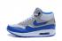 Nike Air Max 1 Mid White Light Grey Royal Blue Men Running Shoes Lifestyle Shoes 685192-004
