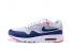 Nike Air Max 1 Ultra Flyknit Men Running Shoes Navy Blue Grey Red White 843384-009