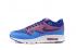 Nike Air Max 1 Ultra Flyknit WMNS Running Shoes Photo Blue Navy Pink Womens Sneakers Trainers 843387-400