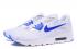 Nike Air Max 90 Fireflies Glow Men Running Shoes White Royal Blue 819474-700
