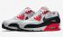 Air Max 90 Essential White Dark Grey Black Bright Crimson 537384-126