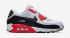 Air Max 90 Essential White Dark Grey Black Bright Crimson 537384-126