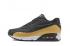 Nike Air Max 90 Woven Men Training Running Shoes Black Gold White 833129-004