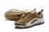 Nike Air Max 97 Men Running Shoes Gold All White