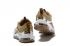 Nike Air Max 97 Men Running Shoes Gold All White