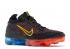 Nike Air Vapormax 2021 Flyknit GS Black Multi Blue Gold Photo University Bright Crimson DV2198-001