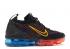 Nike Air Vapormax 2021 Flyknit GS Black Multi Blue Gold Photo University Bright Crimson DV2198-001