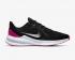 Wmns Nike Downshifter 10 Black Metallic Silver White Pink CI9984-004