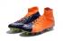 Nike poison three generations of 3D Hypervenom Phantom III DF elite high help FG orange blue men football shoes