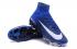 NIke Mercurial Superfly V FG ACC Kids Soccers Shoes Royal Blue Black White