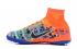 Nike Mercurial Superfly V FG ACC High EA Sports Football Shoes Soccers Orange Colorful Navy Blue