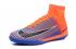 Nike Mercurial Superfly V FG ACC High EA Sports Football Shoes Soccers Orange Colorful Navy Blue