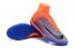 Nike Mercurial Superfly V FG ACC High EA Sports Football Shoes Soccers Orange Colorful Navy Blue