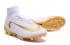 Nike Mercurial Superfly V FG Real Madrid Soccers Shoes White Golden