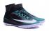 Nike Mercurial X Proximo II TF ACC MD Football Shoes Soccers Black Bluish Green Lace