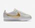 Wmns Nike Classic Cortez Leather Light Bone Gold Womens Shoes 807471-011