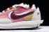 2019 Sacai x Nike LVD Waffle Daybreak Swoosh Pink Gery White Red BV0073 500