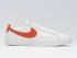 WMNS Nike Blazer Low Premium White Orange Casual Lifestyle Shoes 454471-118