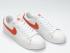 WMNS Nike Blazer Low Premium White Orange Casual Lifestyle Shoes 454471-118