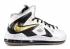 Lebron 10 PS Elite White Black Gold Metallic 579834-100