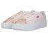 Puma Basket Platform Canvas Womens Sneakers Pink White 366494-02