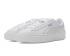 Puma Platform Twilight White Lavender Leather Lace Up Womens Trainers 369166-01