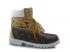 Mens Timberland Custom 6 Inch Boots Wheat Black White