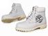 White Timberland Custom 6 Inch Boots Men